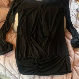 Y2K Arden B Black Ruched top